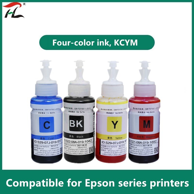 Kit di Ricarica di Inchiostro della tintura per Epson L100 L110 L120 L132 L210 L222 L300 L312 L355 L350 L362 L366 L550 L555 l566 stampante di Trasporto libero: 1SET