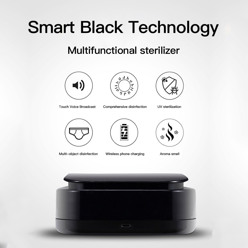 1pc UV Sterilisator Kasten Mund Maske Schmuck Telefon Zahnbürste Uhr Reiniger persönlich Sanitizer Desinfektions fallen Kasten UV Lichter