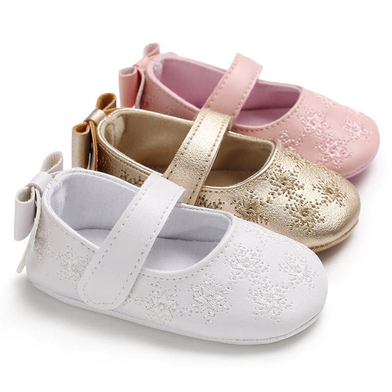 Babyschoenen jongen meisje wieg schoenen peuter baby pu leer strik prinses meisje babyschoenen eerste loopschoenen baby