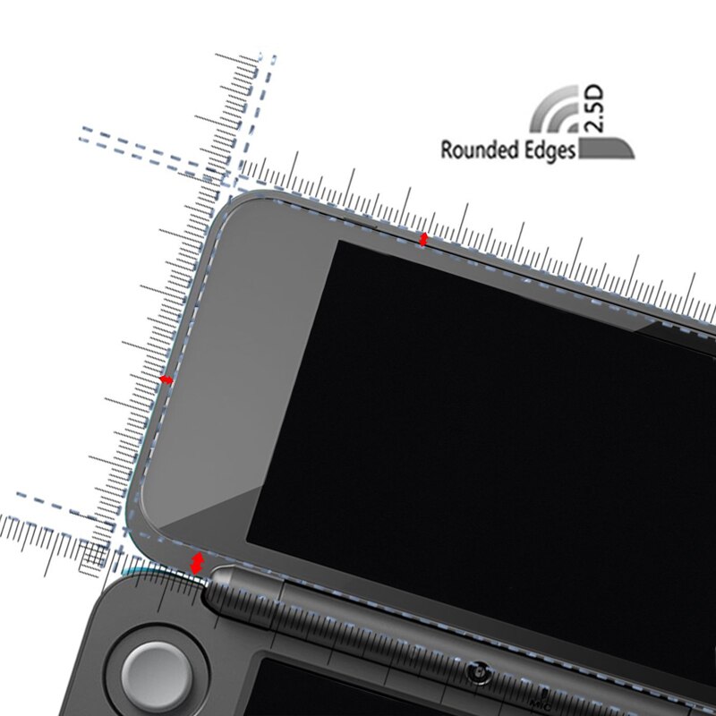 2 Stck Klar Prämie Gehärtetem Glas Bildschirm Für Nintend Neue 2DS XL LL Konsole Bildschirm Schutz Anti-kratzen Volle HD Abdeckung Haut