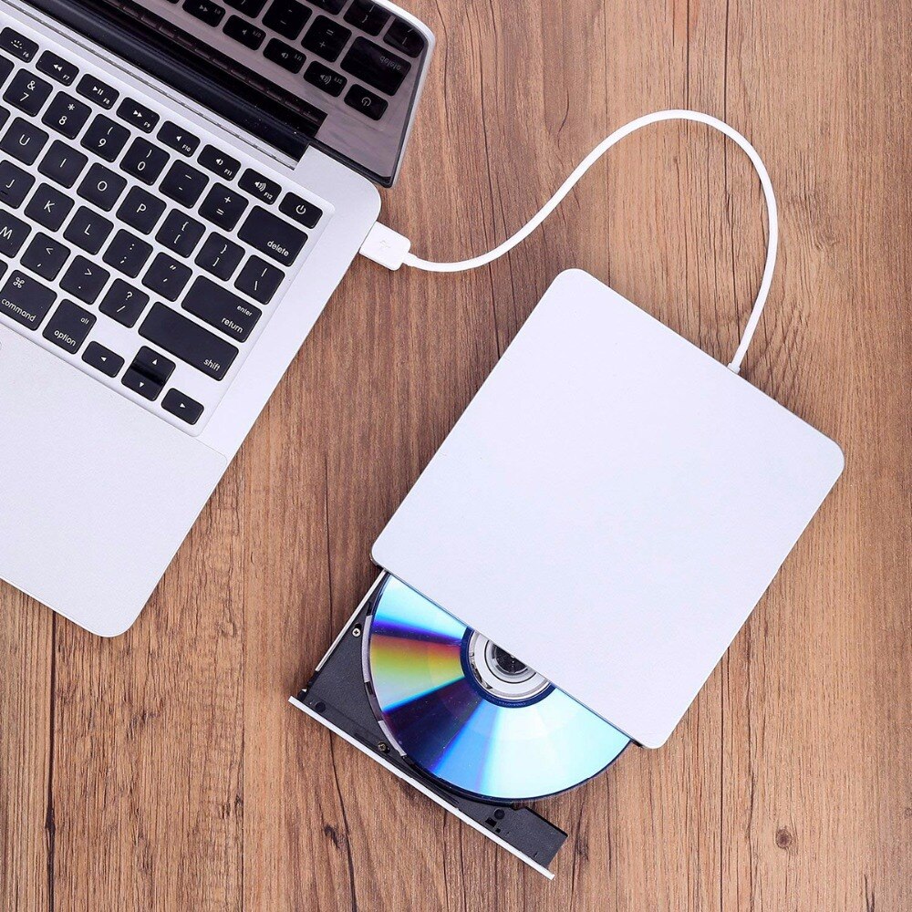 USB 2.0 Portable External VCD CD-RW Read And Writer BurnerCD DVD ROM Reader Player Drive For IMac MacBook Air Pro Laptop PC