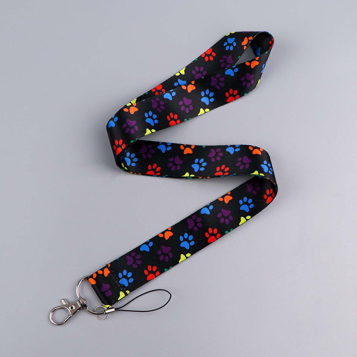 Cordones bonitos con patas de perro para llaves, correa para el cuello, tarjeta de identificación, correas para teléfono móvil para gimnasio, soporte para insignia USB, cuerda para colgar DIY, cordón Lariat