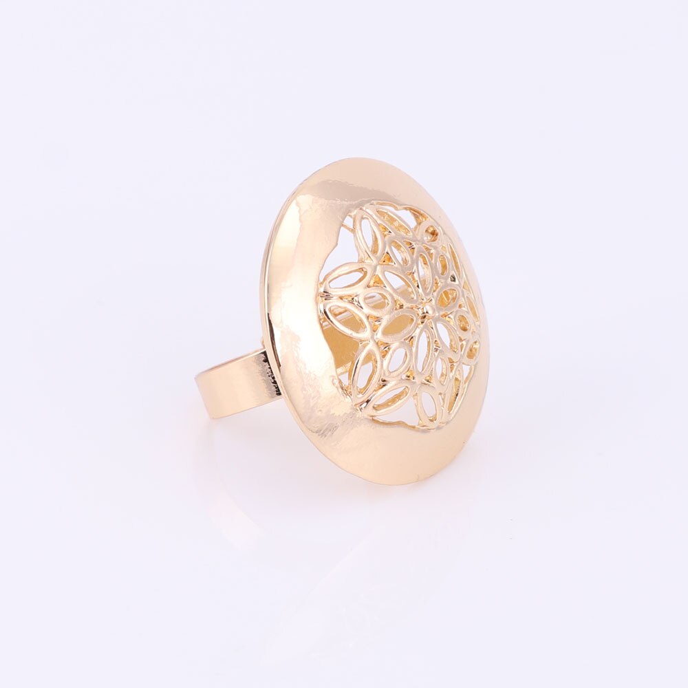 neueste Afrikanische Schmuck-einstellen Runde Anhänger Gold Farbe Dubai groß Halskette Ohrringe Hochzeit setzt Für Frauen