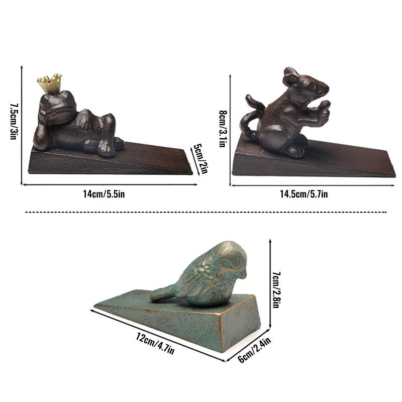 Heavy Duty Decor Door Stoppers Vintage Animal Shaped Door Block Anti-folder Hand