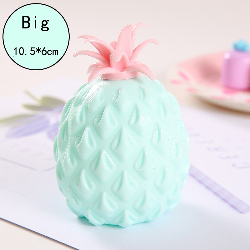 Anti Stress Fun Soft Pineapple Ball Stress Reliever ToyChildren Adult Fidget Squishy Antistress Creativity Sensory Toy: Green-Big