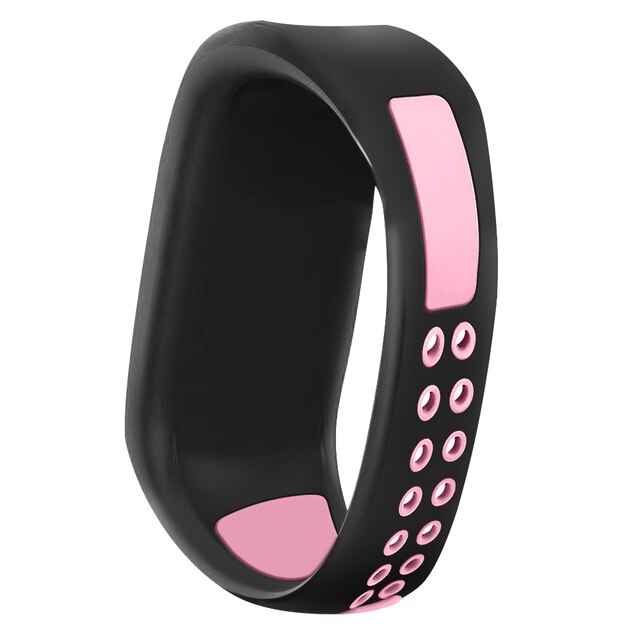 Bracelet en Silicone FIFATA Bracelet pour Garmin Vivofit 3/Vivofit JR/JR 2 enfants Bracelet de montre sport coloré Bracelet accessoires: Black pink / L