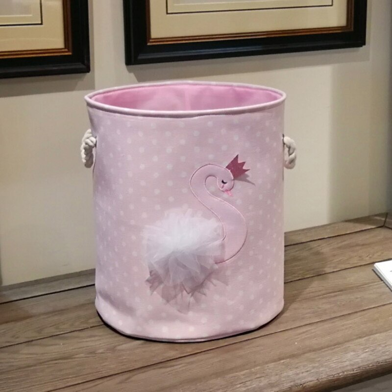 Corbeille à jouets pliable avec grande capacité, divers modèles, cygne rose, chat, dinosaure, boîte de rangement pour la maison, panier à linge , 35x40
