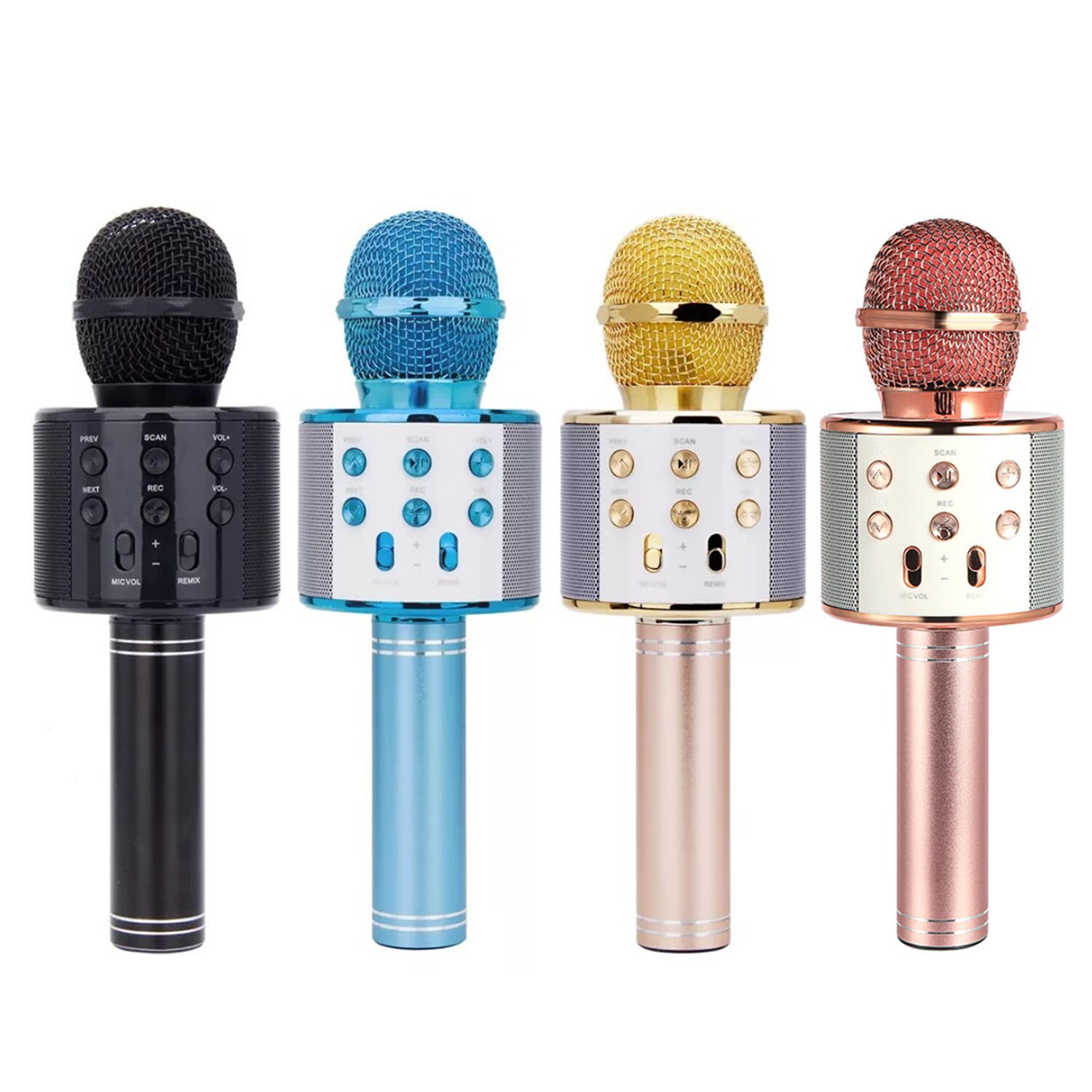 Trådløs bluetooth karaoke mikrofon 3 i 1 håndholdt karaoke mic højttaler ekko mikrofon til hjemmebane jul fødselsdag hjemmefest