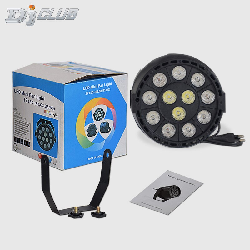 Dj Verlichting Mini Led Flat Par Met 3 Kleuren Disco Rgbw Lier Wassen Komen Op Voice Control Voor Home Party licht: 1pcs Lot / eu stekker