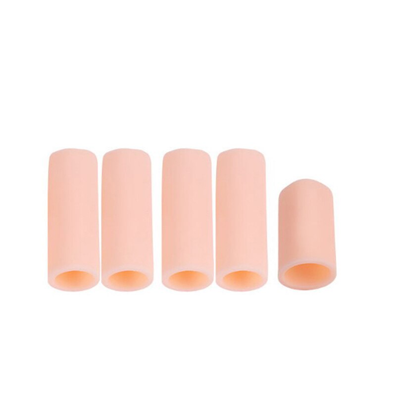 5 st silikongel tub bandage finger tåskyddare fot smärtlindring fotvård: Ndop