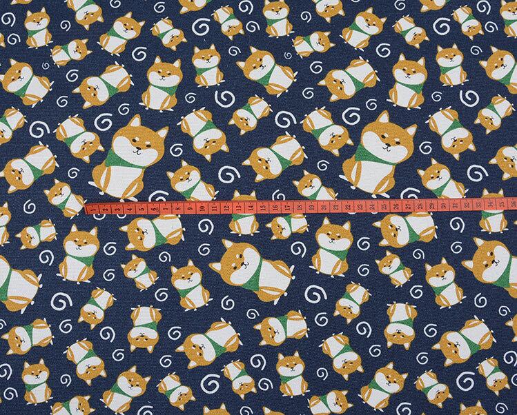 Tissu de coupe en coton 13 couleurs Shiba | Chiens inu chats chanceux, toile imprimée, tissu en coton, accessoires bricolage 1 mètre 0.914: 4