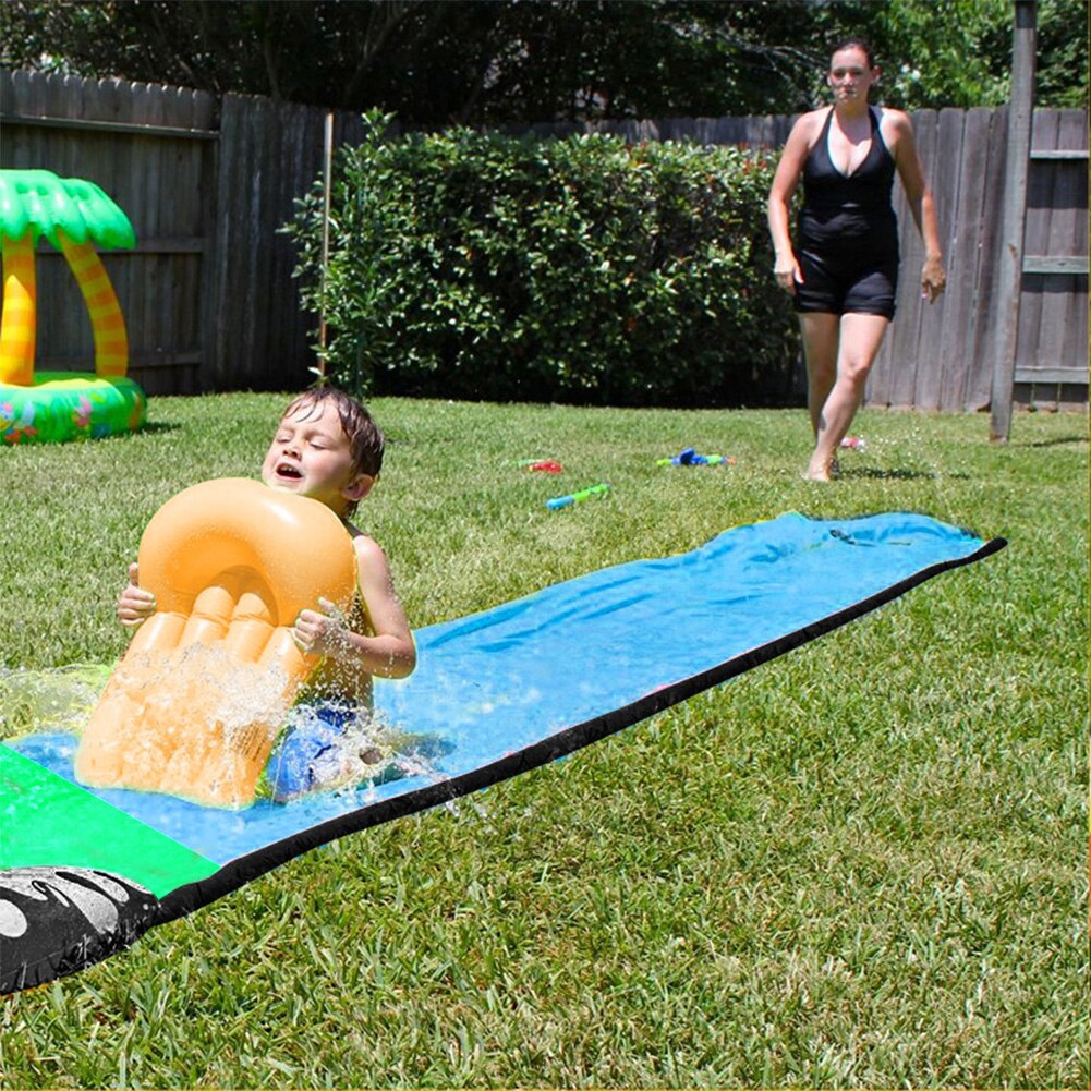 Surf Water Slide Pvc Opblaasbare Gazon Glijbanen Zwembaden Voor Kinderen Achtertuin Outdoor Water Games Speelgoed Rodelen Aquatique