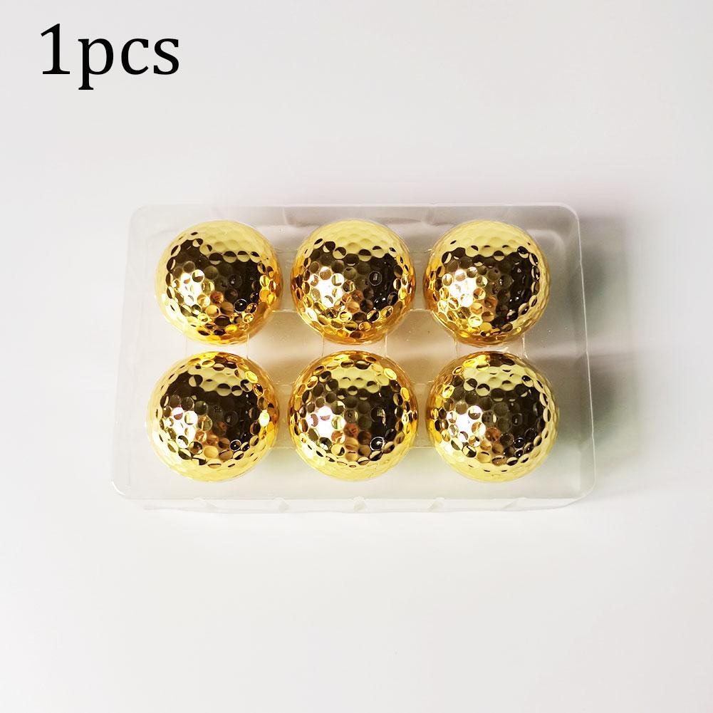 Unique Silver Gold Golf Balls for Golfer Indoor Outdoor Swing Putter Training Practice Balls for Father Friend Christmas