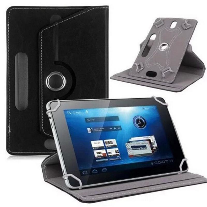 10Inch Tablet Holder Universal Leather Case for Rotating Case Stand Protective Case for Tablet with Multi-Angle Stand Case #CO: Black