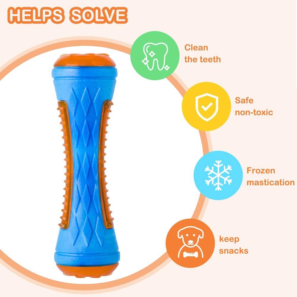 Rubber Hond Speelgoed Voor Hond Kauwen Bijten Slip Piepende Training Spelen Speelgoed Interactieve Hond Speelgoed Voor Grote Honden Tanden Reinigen: Stick Toy