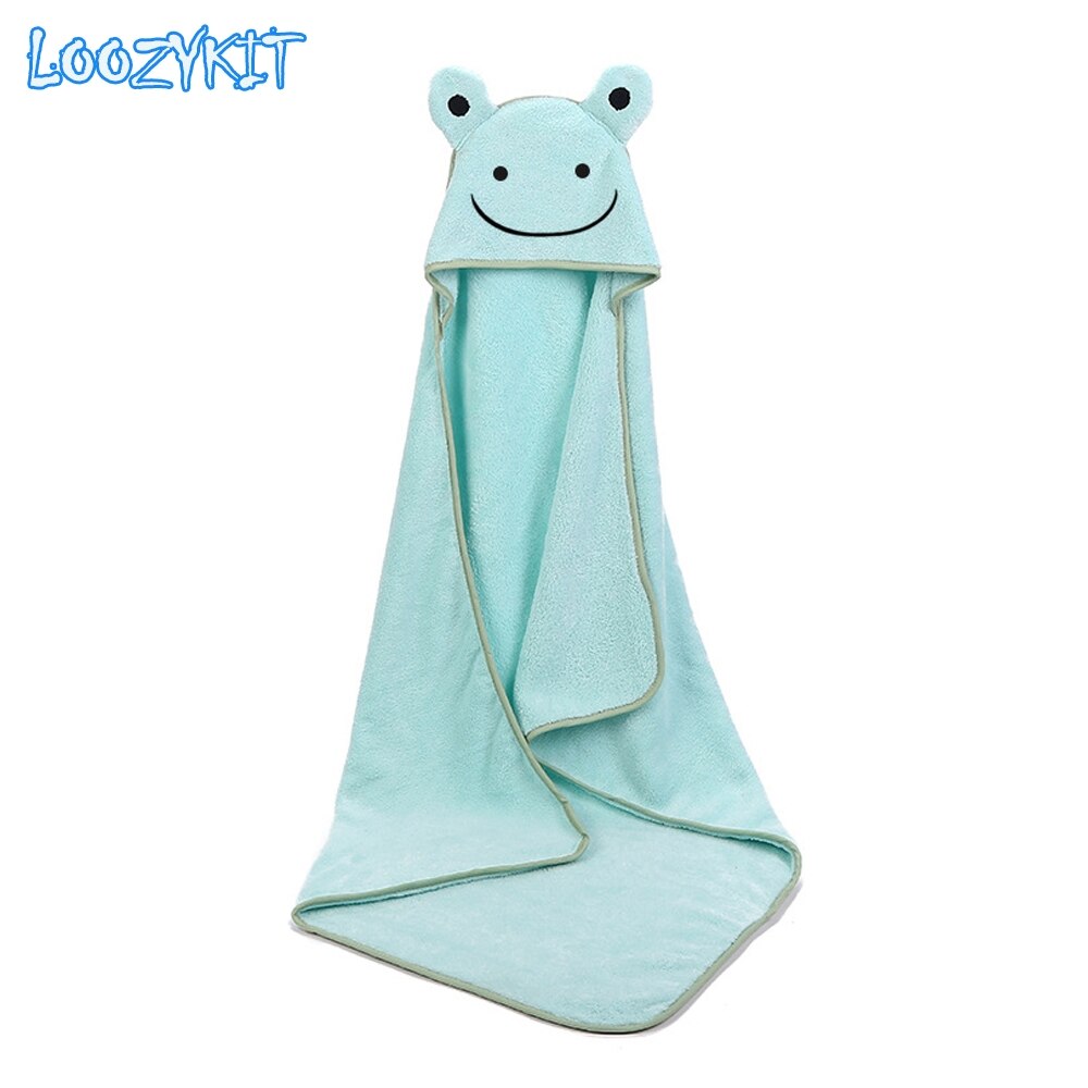 Baby Poncho Bath Towel Toalla Velvet 90*90cm Fleece Hood Infant Towels Blanket Newborn Baby Hooded Towel Infant Babies: Mint