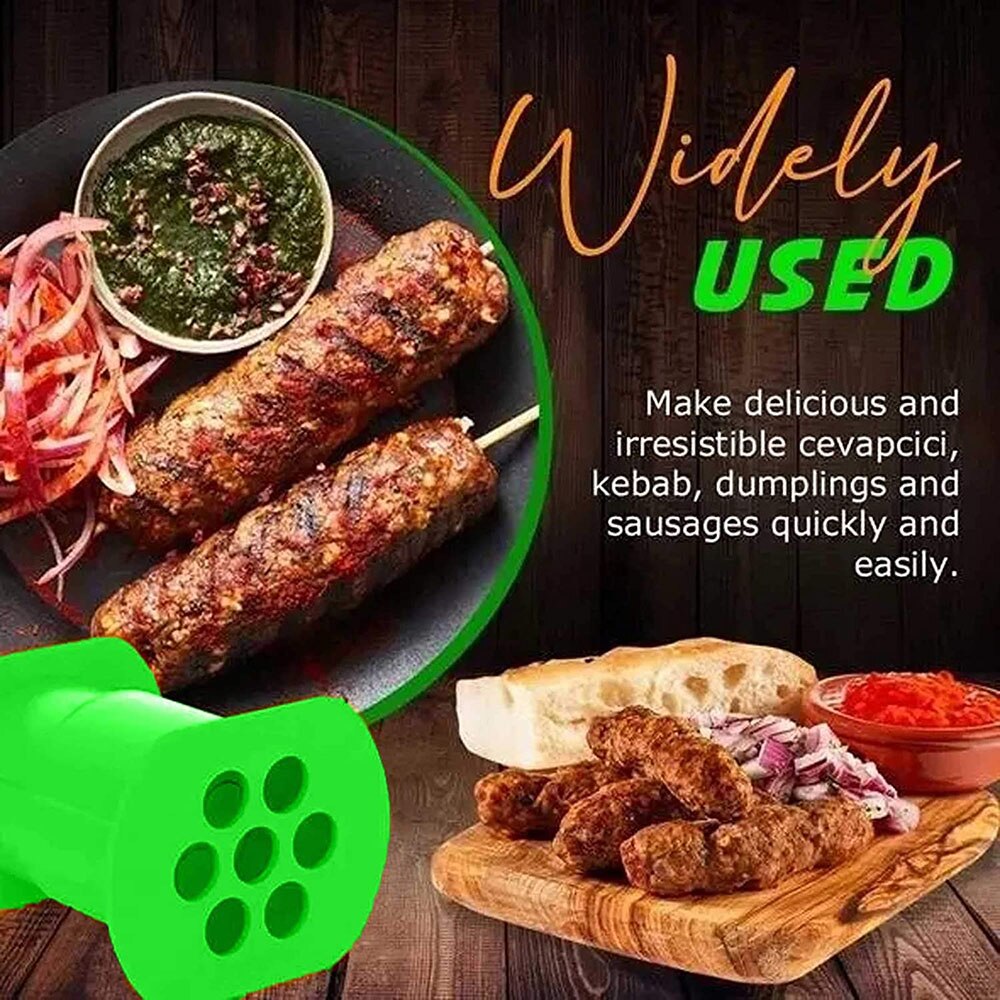 Cevapcici-Máquina Manual para hacer salchichas, embutidor de carne, fabricante de Salami operado a mano, aparatos de cocina para perros calientes