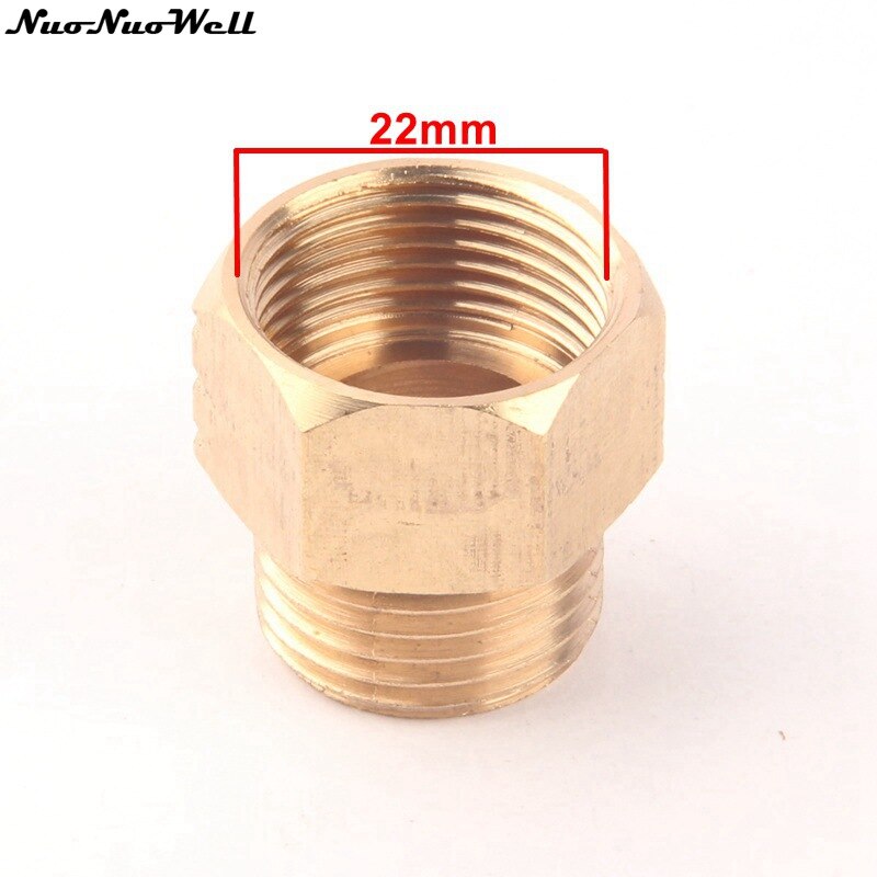 G 1/2'' Male Thread To 22mm Female Thread Brass Straight Connector Pure Copper Thicken Garden Irrigation Thread Part Connection