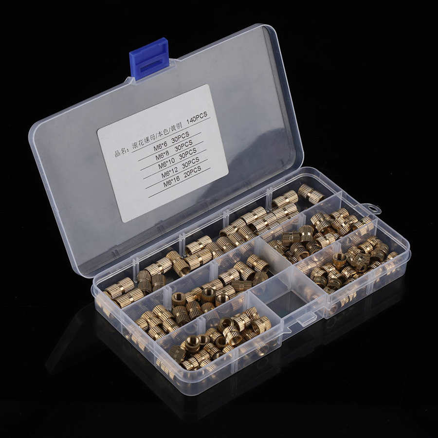 Nuts Brass Slip Nut M6 Brass Nut Flat Knurled Nut Brass for Projects Prints