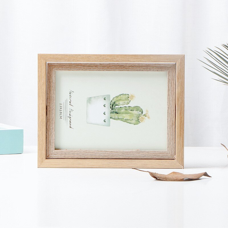 Nordic Wooden Frame Photo Frames For Pictures Desktop Art Picture Frames Photo Frames Rotation Frames Home Decor: 2