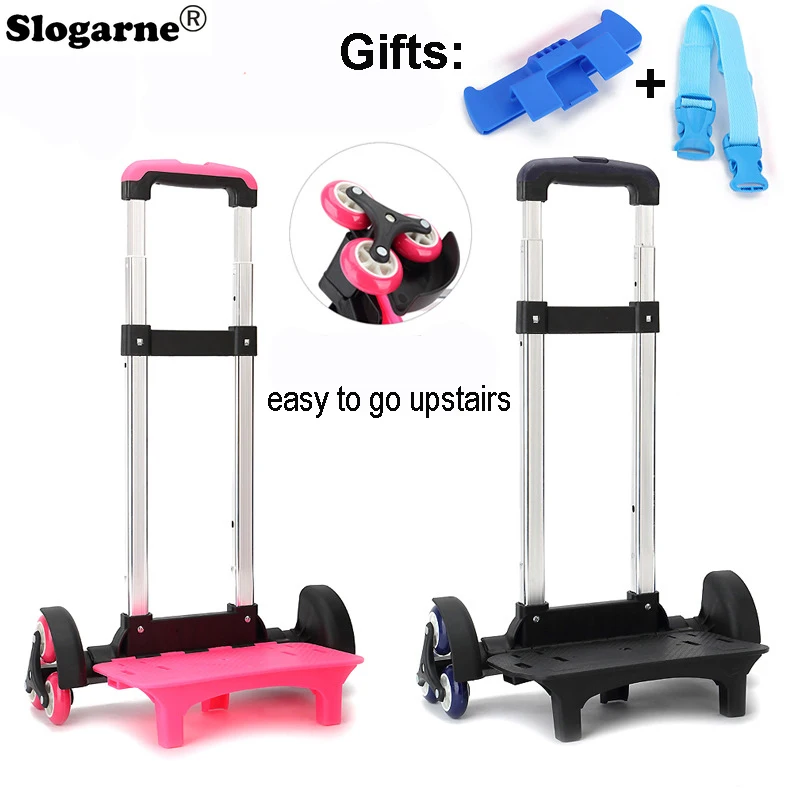 Børnerygsæk trækstang trolleyhjul børneskoletaske tilbehør forbindelsesstang stator studerende trapper 6 hjul tasker dele