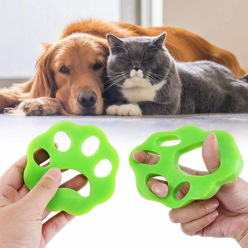 2Stck Haustier Haarentferner Mini Waschmaschine wiederverwendbar Wäsche Fussel Fänger Haar Fang Hunde Haare Entferner für Wäsche Haar klar