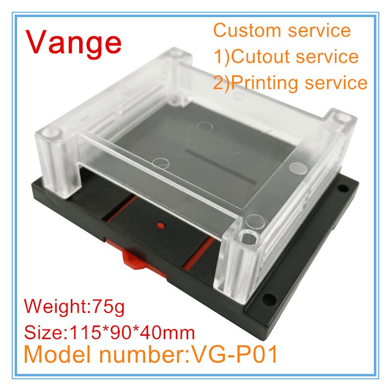 10pcs/lot mold injected extrusion housing ABS plastic case enclosure diy 115*90*40mm for PLC system PCB equipment