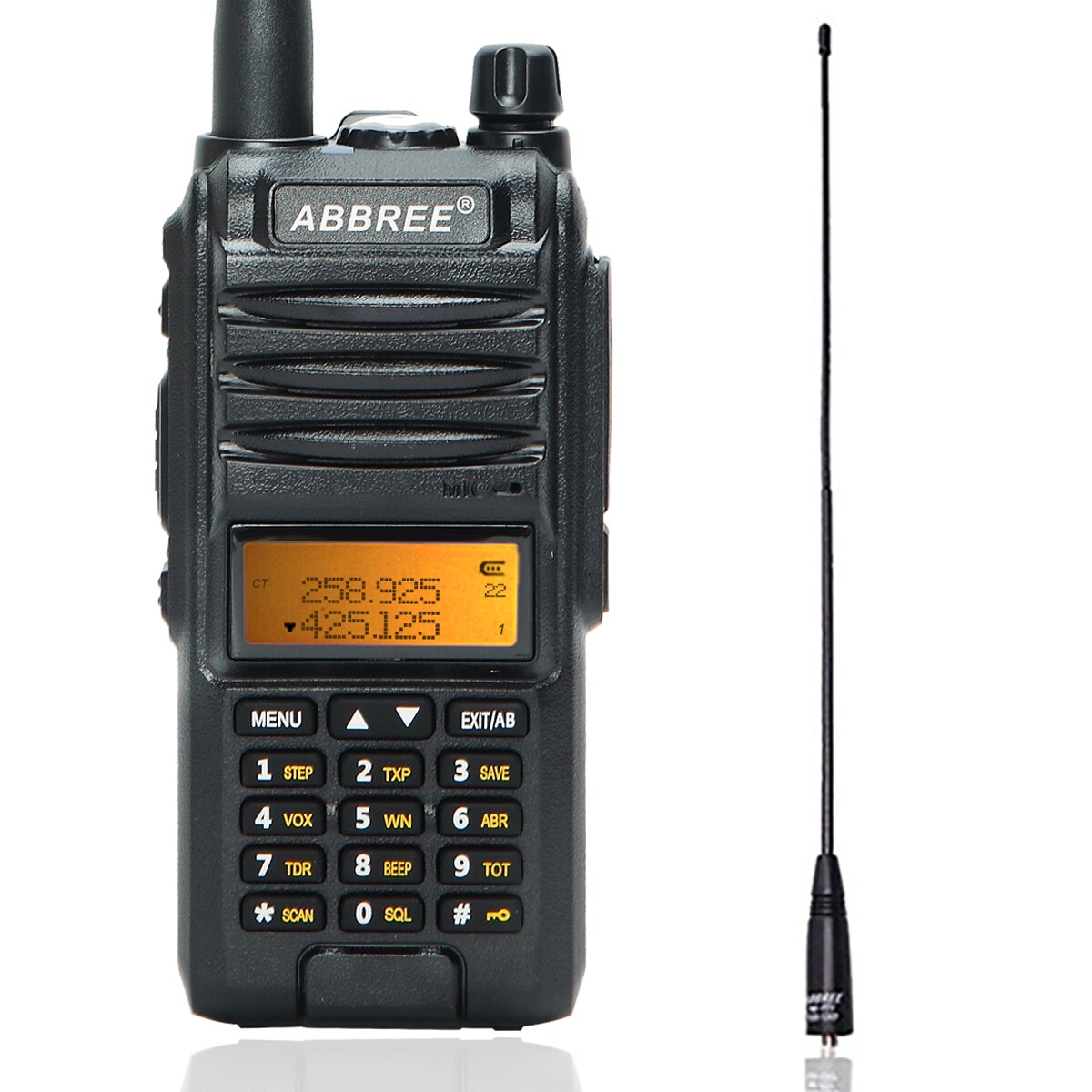 Abbree AR-F3 8w Tri-Band Walkie Talkie 220-260MHz Amateur Ham handheld Tragbare radio Comunicador Sender transceiver Wandern: AR-775 Telescopic / Euro