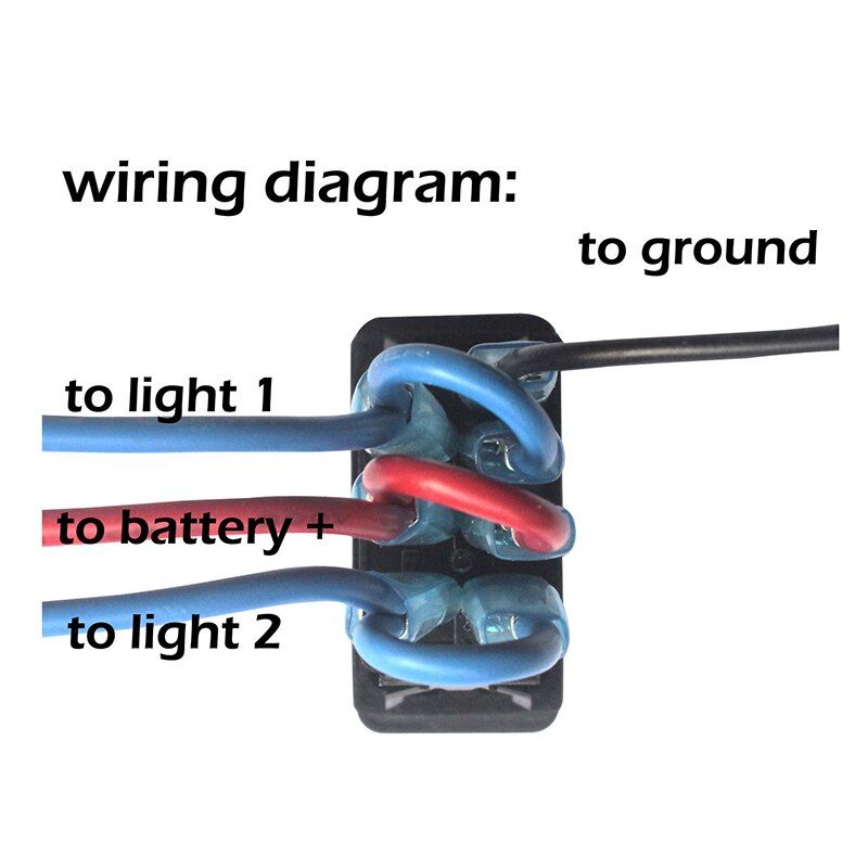 12V (On) Off On Rocker Switch Up Momentary -Windshield Washer Wiper- Waterproof IP68 White Led Light Automatick / Manual Switch