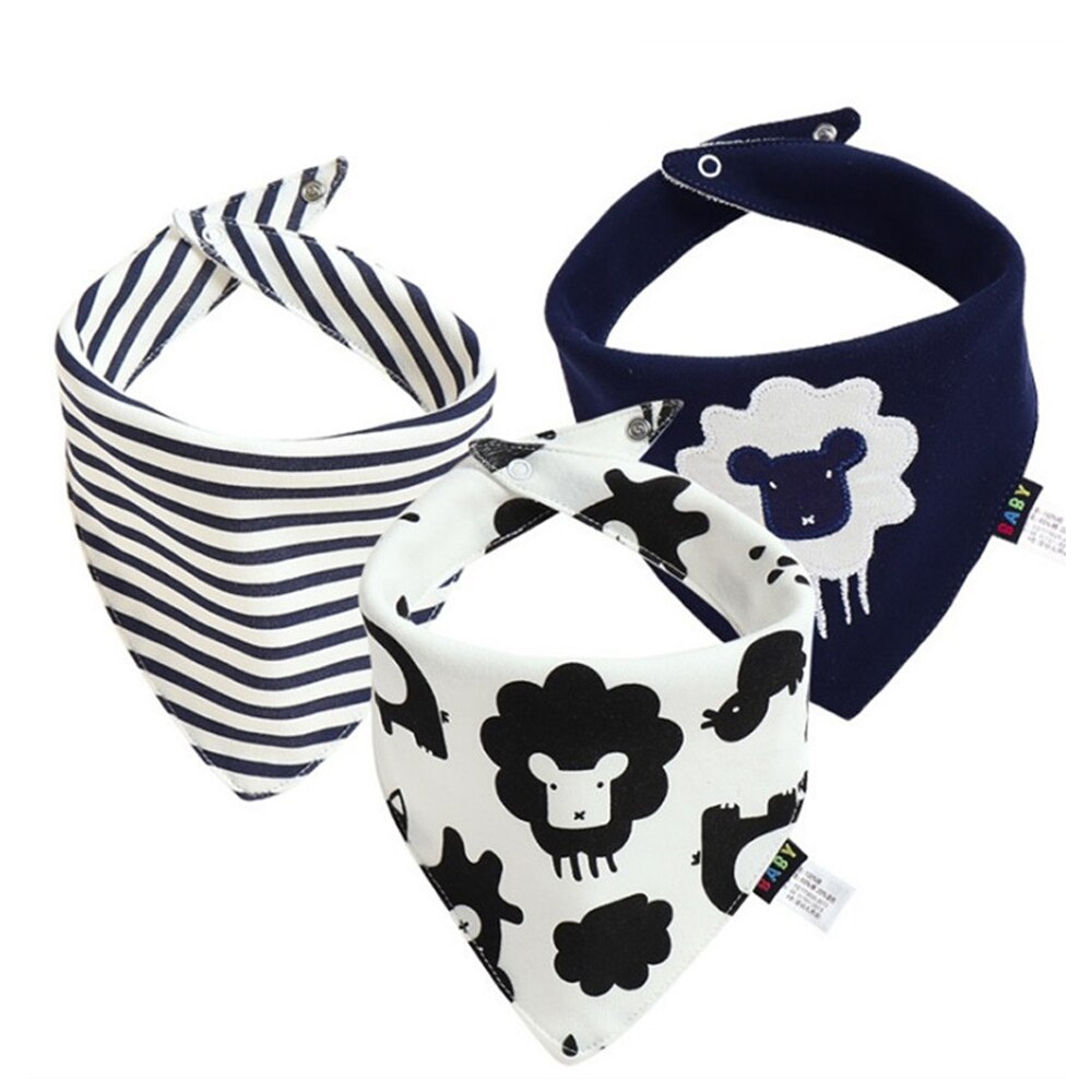 3 pz/lotto infantile Delle Ragazze Dei Ragazzi Asciugamano saliva Bavaglini Bandana Sacco di Cotone Multi-stile Del Fumetto Babadores: 3