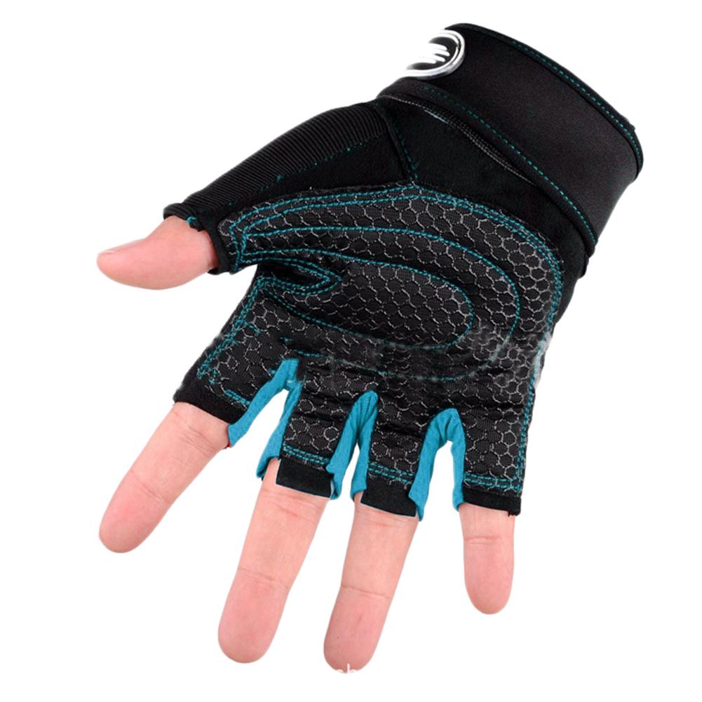 Luvas de ginásio de fitness luvas de levantamento de peso treinamento de construção do corpo esportes exercício esporte treino luva para homens mulher m/l/xl: sky blue XL