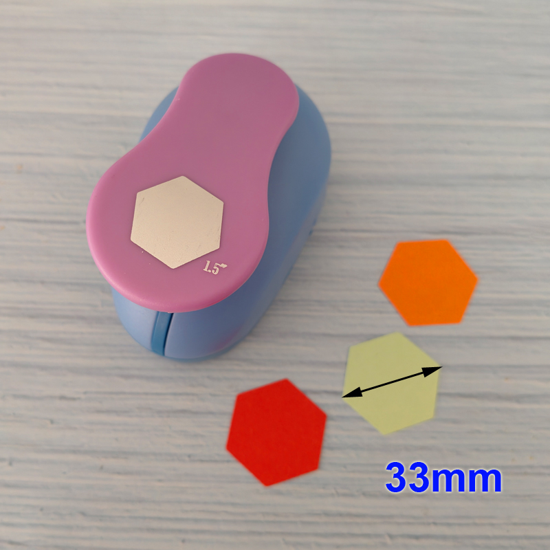 Perforateur hexagonal coupe-papier artisanat Scrapbook dispositif De gaufrage perforateurs pour enfants Cortador De Papel: YELLOW