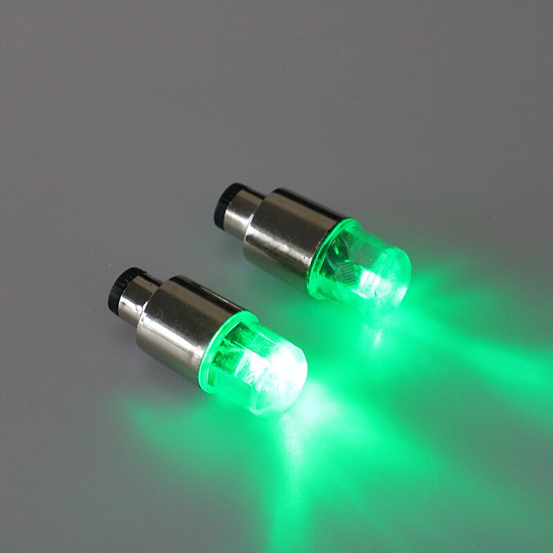 2pcs Bike Car Motorcycle Wheel Tire Tyre Valve Cap Flash LED Light Spoke Lamp Bicycle Bike Accessories