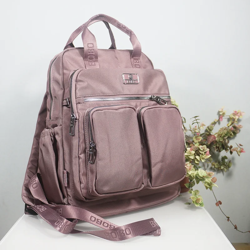 Zaino da viaggio per donna Borsa da scuola ad alta capacità Borsa per laptop leggera e impermeabile Zaino da cabina con tasche multiple per uomo: Cachi