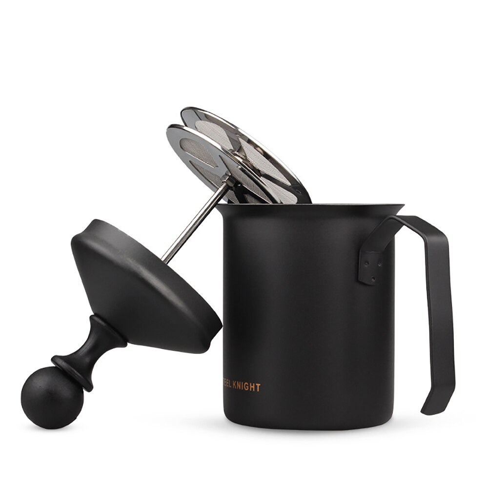 Handmatige Controle Rvs Melk Bubble Apparaat Double-Layer Handmatige Controle Melk Shaker Slijtvaste Melk Frothers