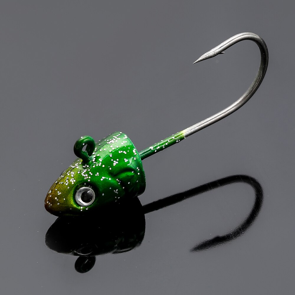 JOHNCOO 5pcs Jig Head Soft Lure Hook 3.5g 5g 7g 10g 3D Eye Jig Head Jigging Silicone Bait Soft Worm Hook: B / 7G