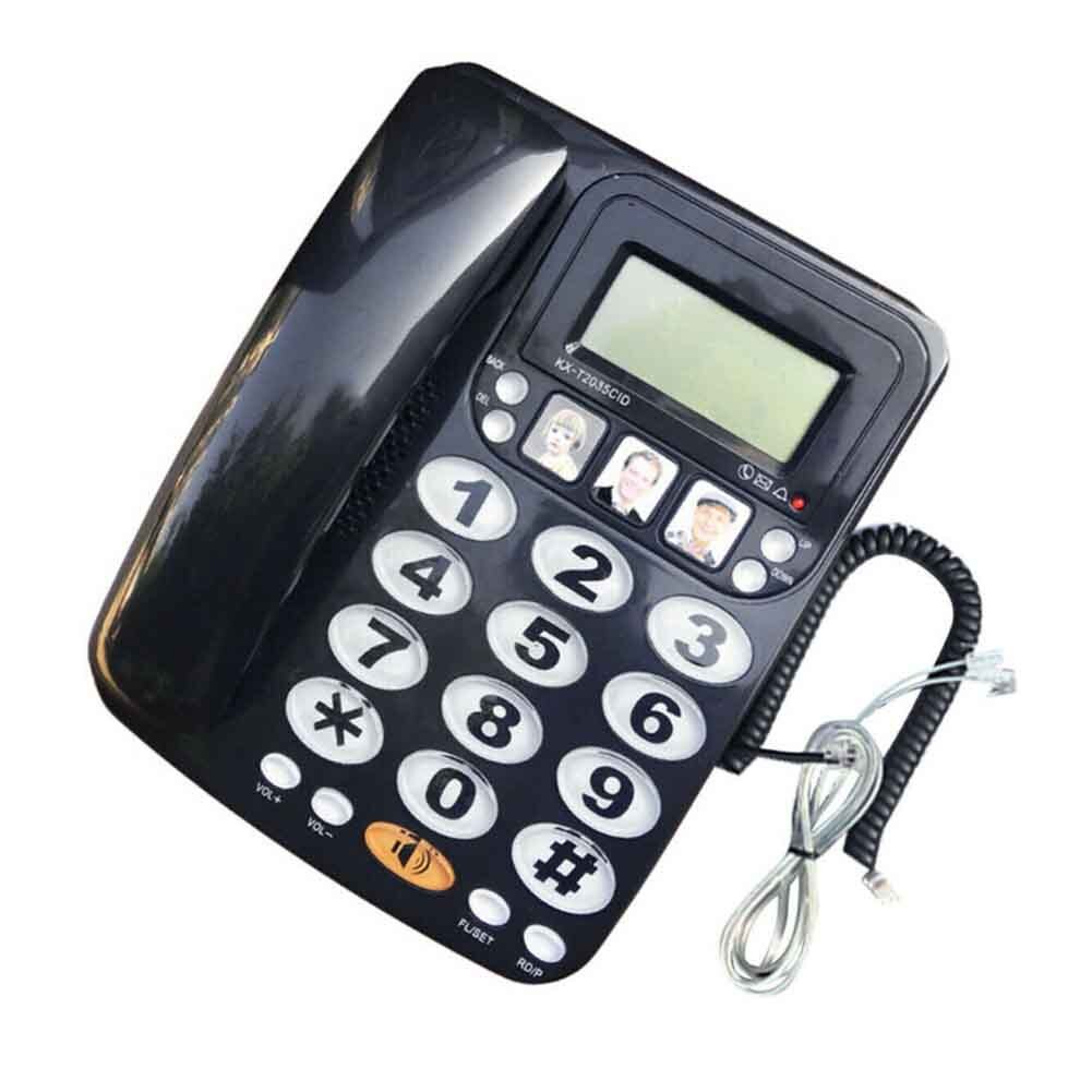 KX 2035CID Business Hotel Fast Dial Landline Big Button FSK DTMF Corded Telephone Loud Sound Caller ID Mini Portable Home Phone: Default Title