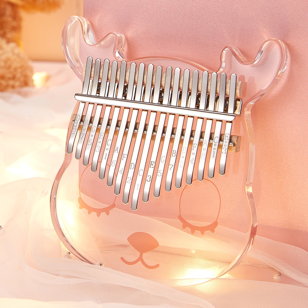 Cega-piano de pulgar kalimba, 17 teclas, acrílico, mbira, teclado, musicales, 30 teclas, instrumentos musicales, máquina de calimba, Crista