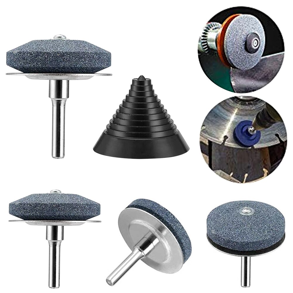 Blade Sharpener Kit Tools Steel Backing Accessories Universal With Balancer Whetstone Portable Cut Garden Lawn Mower Durable