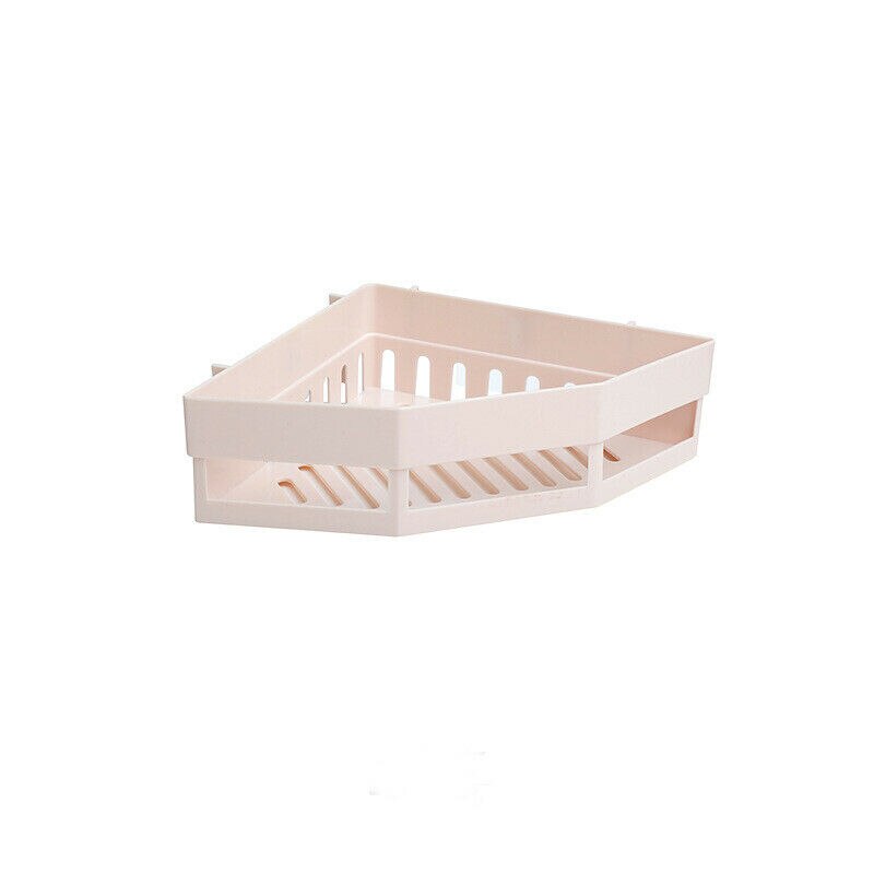 Bad Regal Klebstoff Lagerung Rack Ecke Halter Dusche Gel Shampoo Korb Küche Bad Regal Ecke: Beige