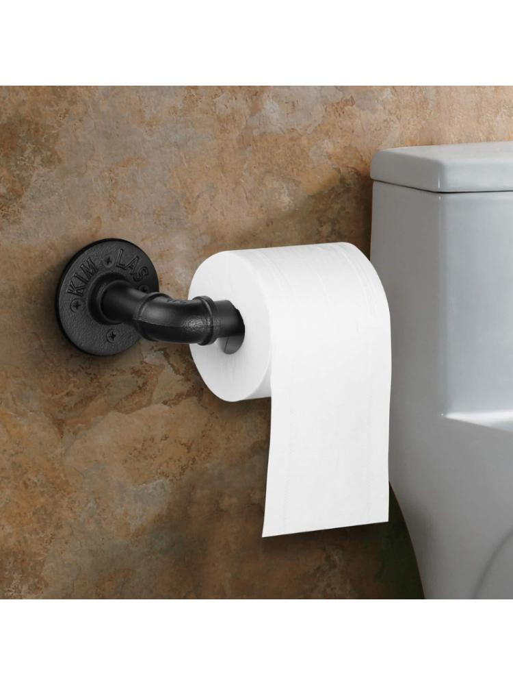 Robuuste, rustieke industriële toiletrolhouder met vintage wandmontageset (  m89b stuks)