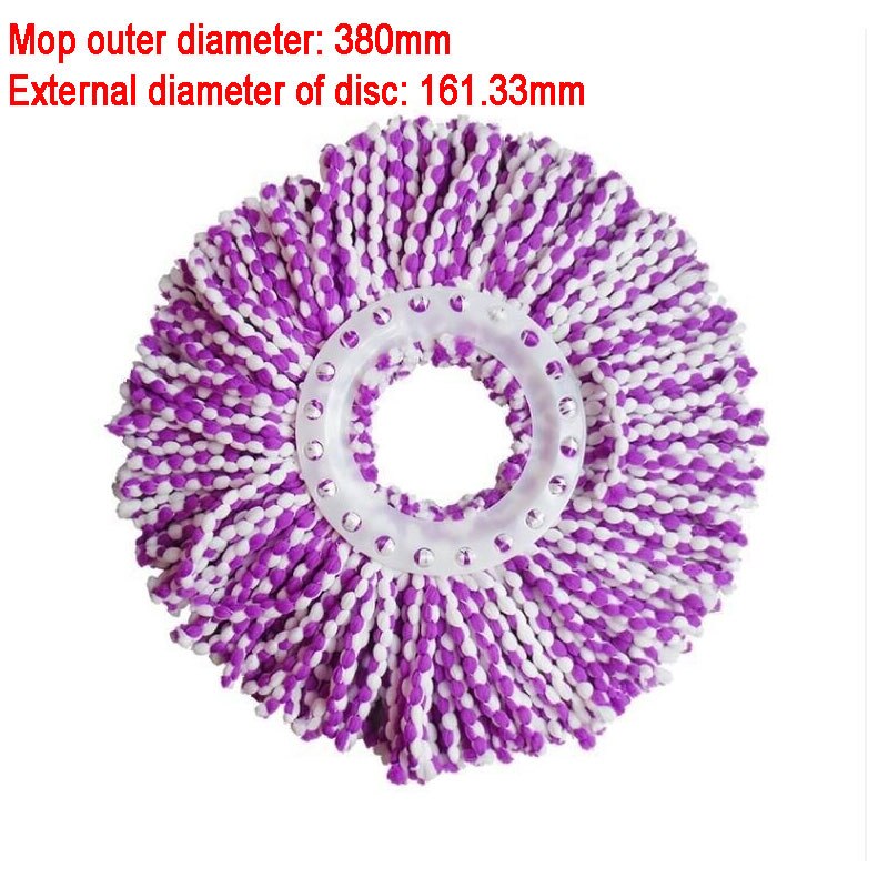 1 Pièces 360 Tête rotative de Sol Facile À Nettoyer Seau Têtes Vadrouille Flexible Micro Fibers Filature Fibers Accessoires De Nettoyage: purple white 2pc