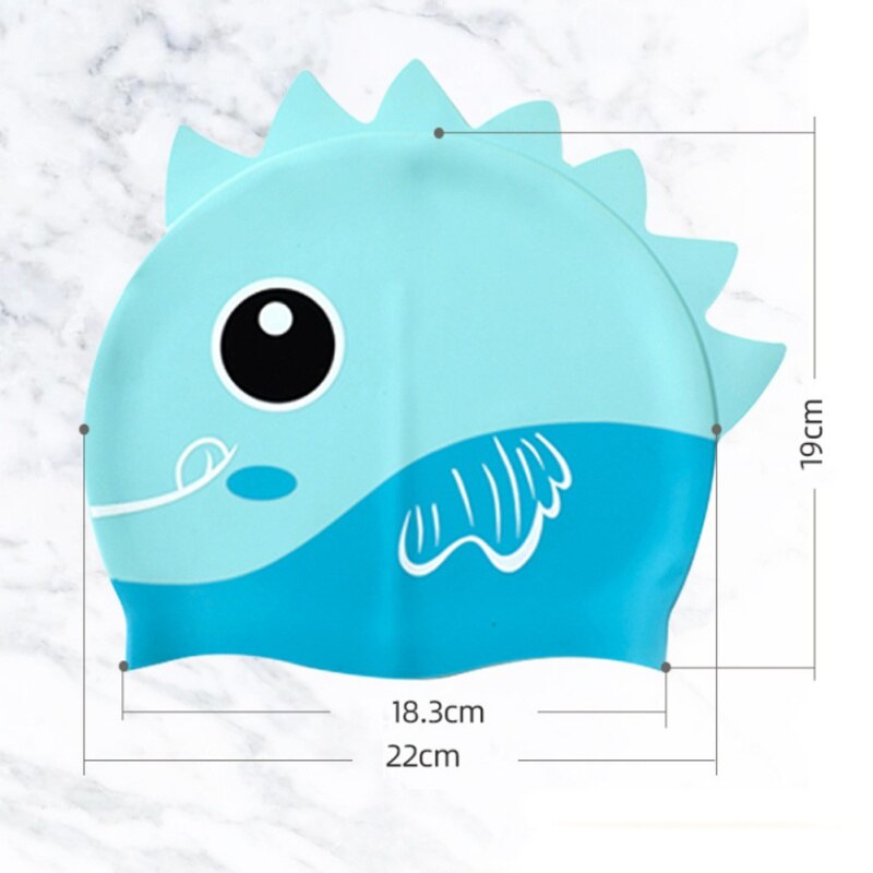 freundlicher Schwimmen Kappen Jungen Mädchen Silikon Schwimmen Schwimmbad Kappe Wasserdichte Ohr Schützen freundlicher Karikatur Tauchen Hütte für Wasser Sport: A