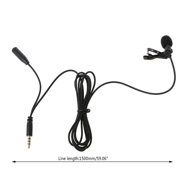 Lavalier Clip-On Revers Handsfree Microfoon Mic Voor Pc Laptop Tablet Mobiele Telefoon