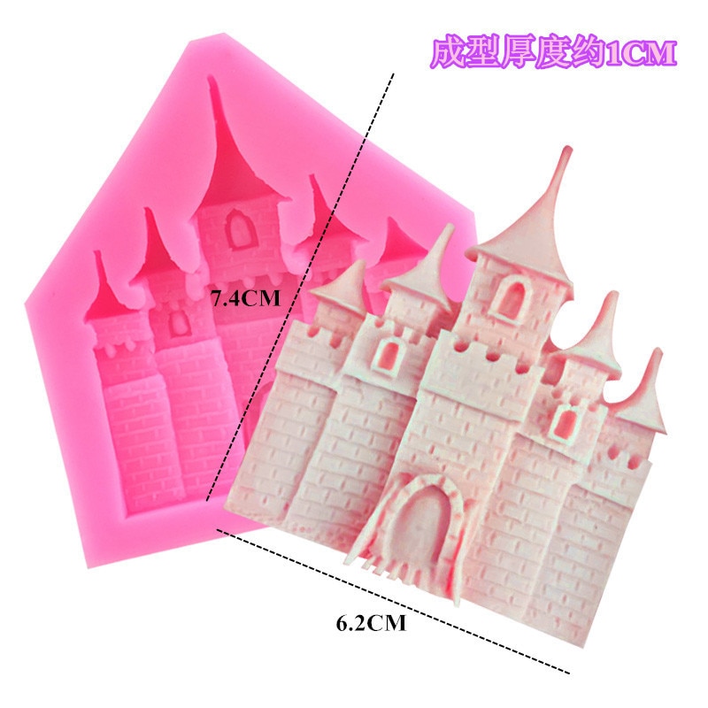 Princess Castle Fondant Mould DIY Castle Chocolate Silicone Mold Cake Decoration Gypsum Epoxy Mold