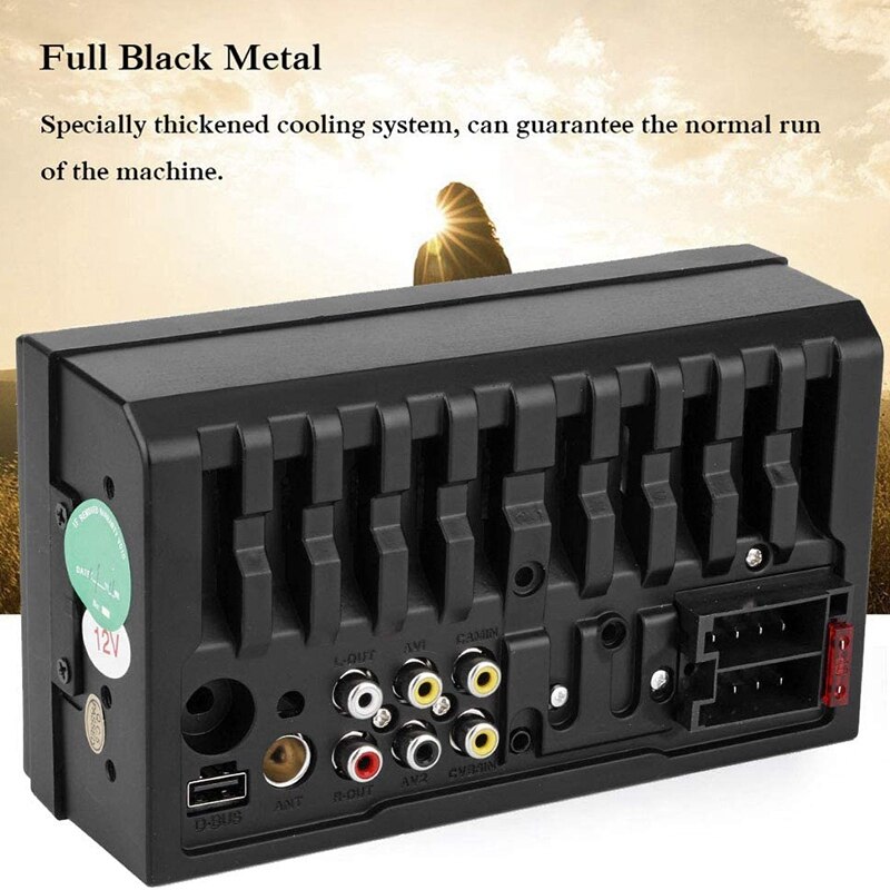 Car MP5, 7060B 7Inch HD TFT Screen Bluetooth Car MP5 Video Player FM Radio AUX USB Rear View Camera with Remote Control