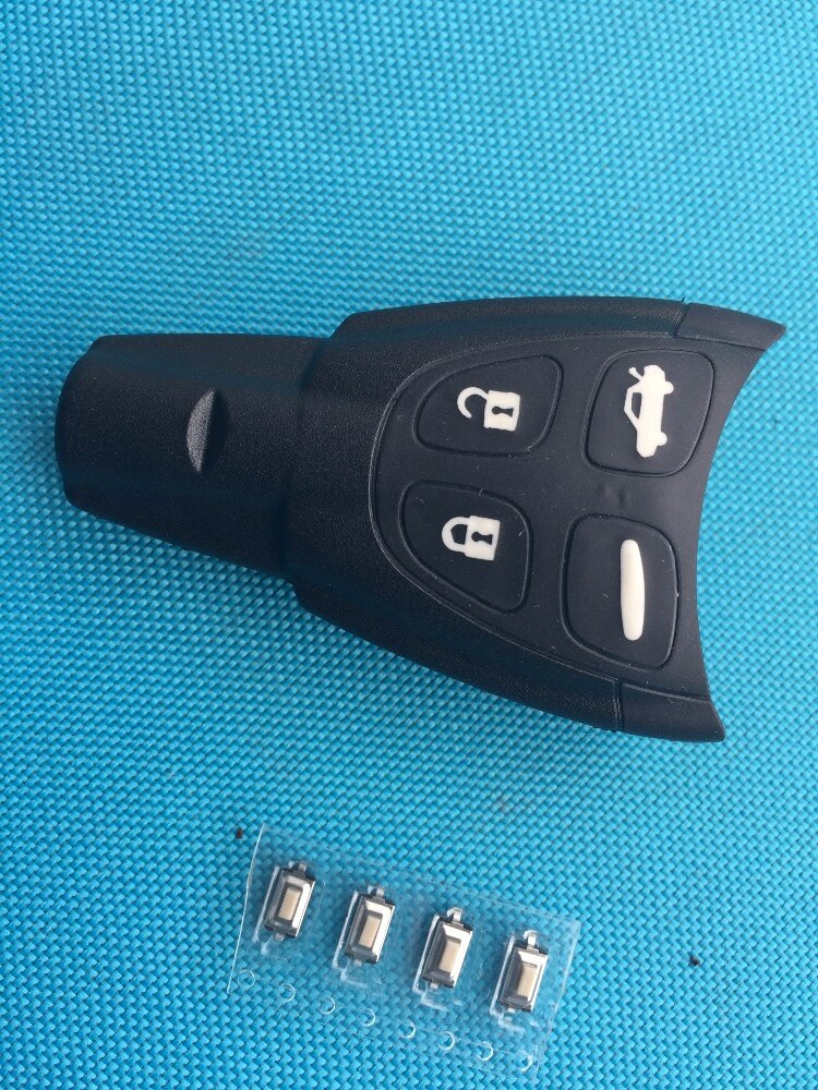 1Pcs Of Replacement Key Shell For SAAB 93 95 9-3 9-5 4 Button Car Remote Rubber FOB Case+ 4Pcs Micro Switches Accessories