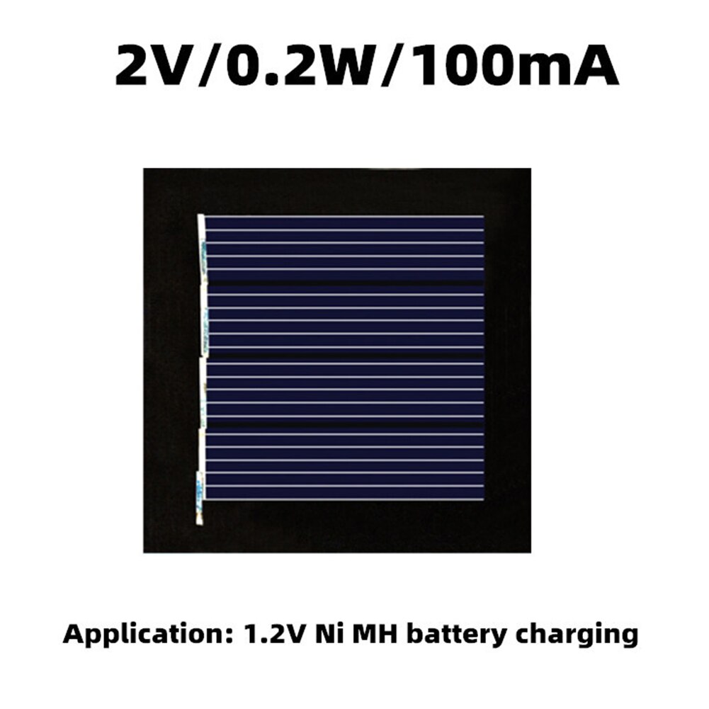 Mini Solar System Solar Panels Decor 2V 0.2W Household Outdoor Solar Power for 1.2V Ni MH Battery Cell Phone Charger
