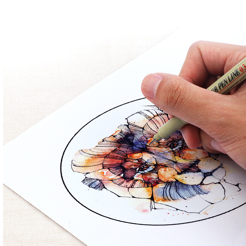Juego de rotuladores de Manga, pluma de aguja, pluma de línea de gancho, papelería de boceto, suministros escolares de arte, papelería Kawaii coreana, marcador de letras