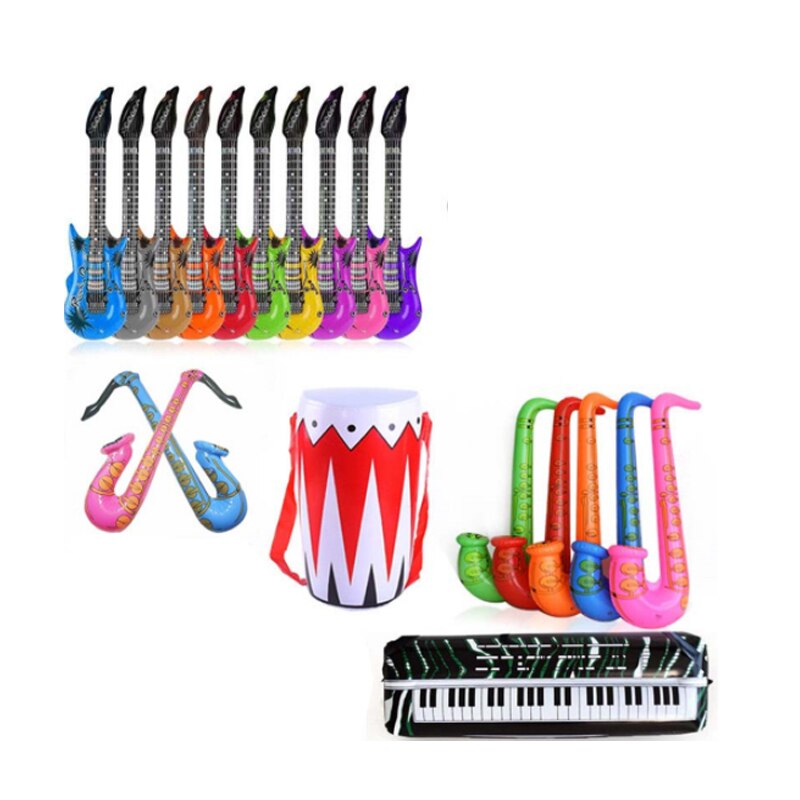 1Pc/4Pcs/6Pcs Environmental PVC Inflatable Musical Instrument Simulation Stage Props Party Supplies Inflatable Toys: 6Pcs